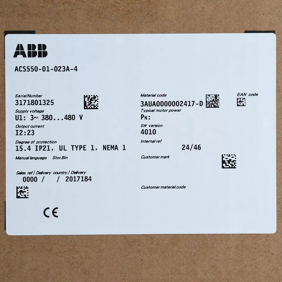 new 1PC ABB ACS550-01-023A-4 Inverter ACS55001023A4 ping - ABB
