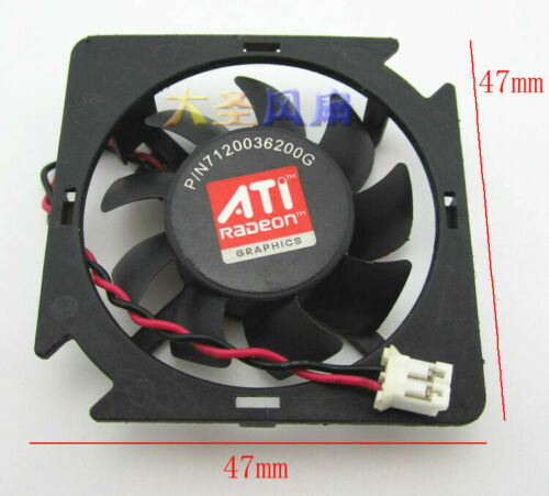new 1PC ATI HD5450 graphics card fan PLA04710S12M 2-wire fan 12V 0.09A