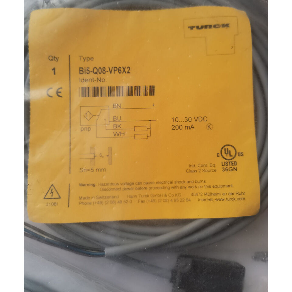 new 1pc turck bi5-q08-vp6x2 inductive proximity switch bi5q08vp6x2 - TURCK