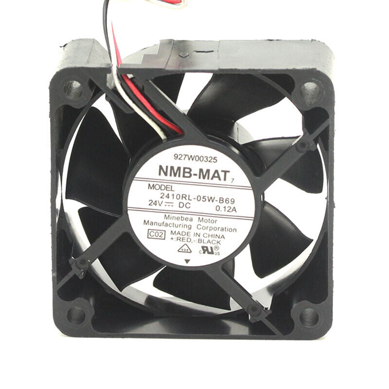 used 1PC 3-line inverter cooling fan 2410RL-05W-B69 24VDC 0.12A 6025 6CM - THERMALTAKE