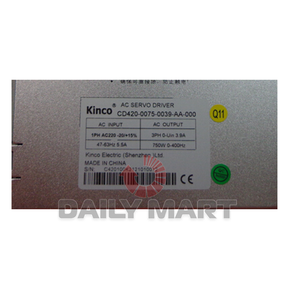 Used & Tested KINCO CD420-0075-0039-AA-000 Servo Drive - KINCO