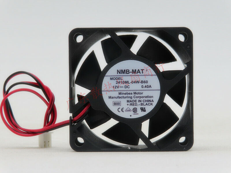 used 1PC 2 lines Double ball cooling fan 2410ML-04W-B60 12V 0.40A 6025 6CM - OMRON