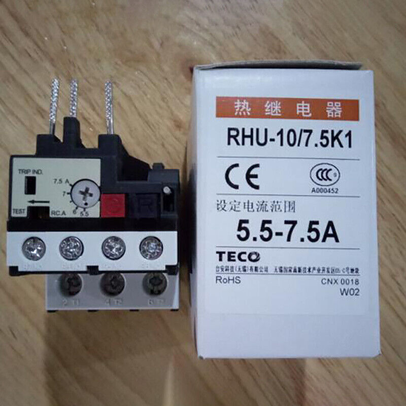 1PC Thermal Overload Relay RHU-10/7.5K1 - TECOPOWER