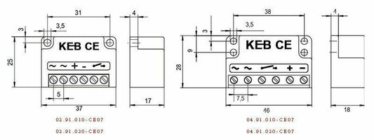 new 1PC full wave rectifier Keb Rectifier 02.91.020-CE07 For KEB 02.91.020-CE07 - KEB
