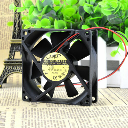 new ADDA AD0812MB-A70GL fan 80*80*25mm 2Pin 12V 0.15A
