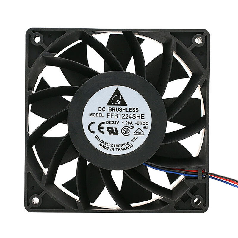 new 1PC Delta FFB1224SHE-BR00 12038 24V 1.20A 3-pin large air volume inverter fan - DELTA
