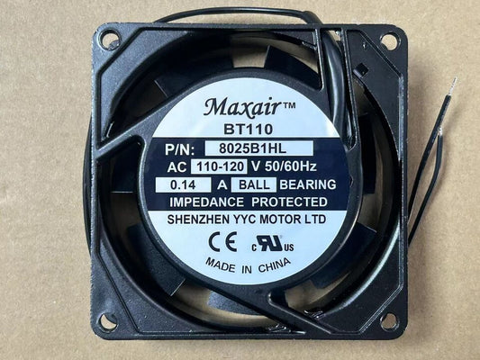 new 1 pcs 0.14A 80*25MM 2 Wire BT110 Fan 8025B1HL AC 110-120V - BECOM