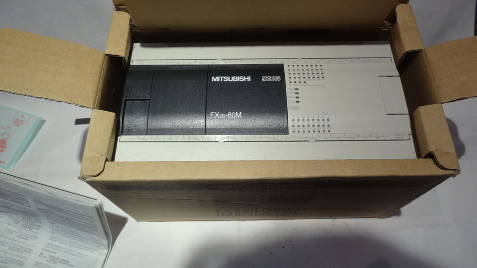 new Mitsubishi FX3G-60MT/ES-A Programmable Logic Controller One Year - MITSUBISHI