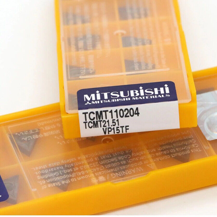 new 10pcs/box Mitsubishi TCMT110204 VP15TF TCMT21.51 Carbide Inserts Ship - MITSUBISHI