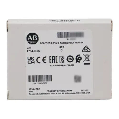 new Allen Bradley 1734-IE8C SER: C POINT 8 Point Analog Input Module