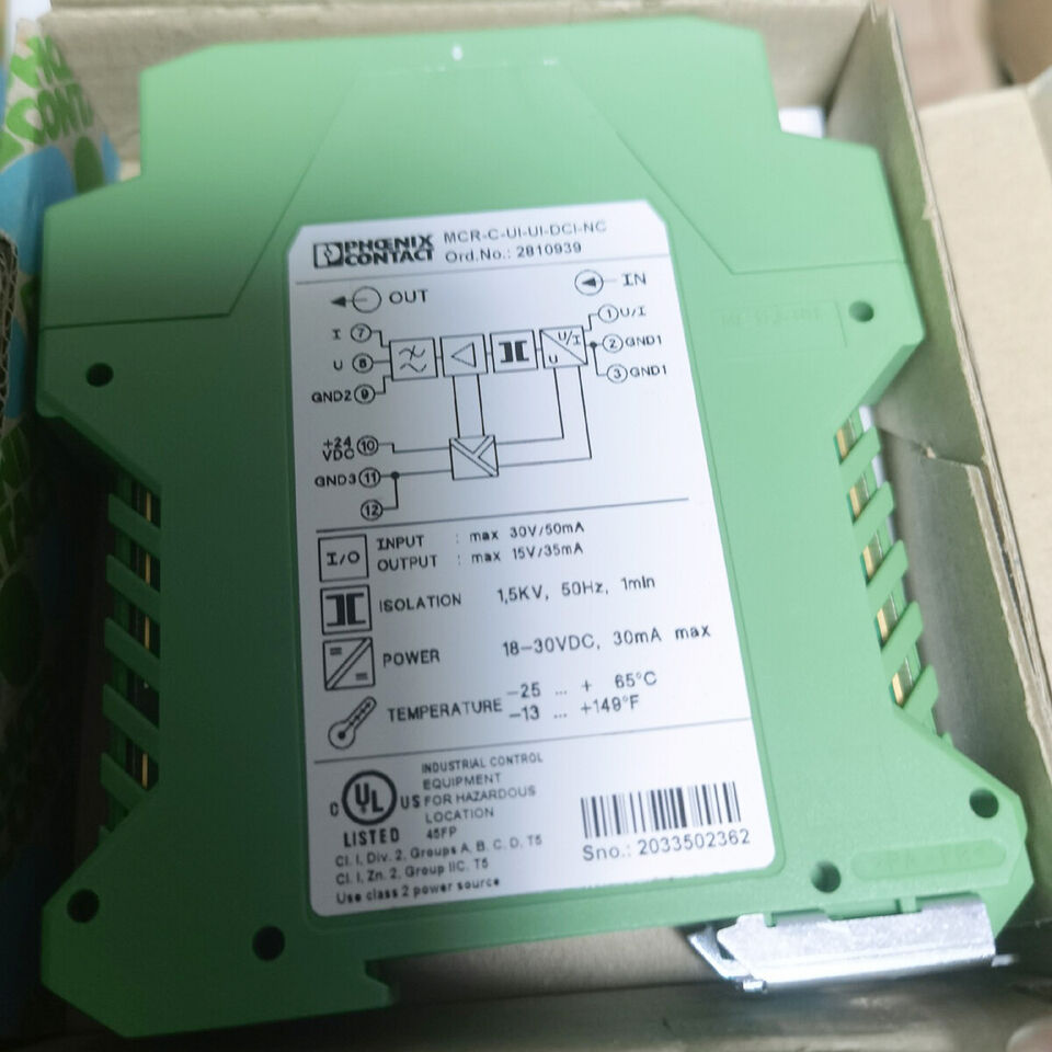 new One PHOENIX MCR-C-UI-UI-DCI-NC Signal Isolator ping - PHOENIX