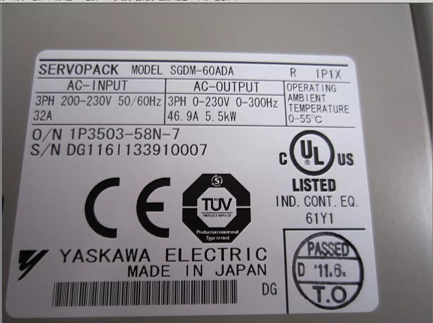 Yaskawa SGDM-60ADA Servo Drive New In Box - YASKAWA