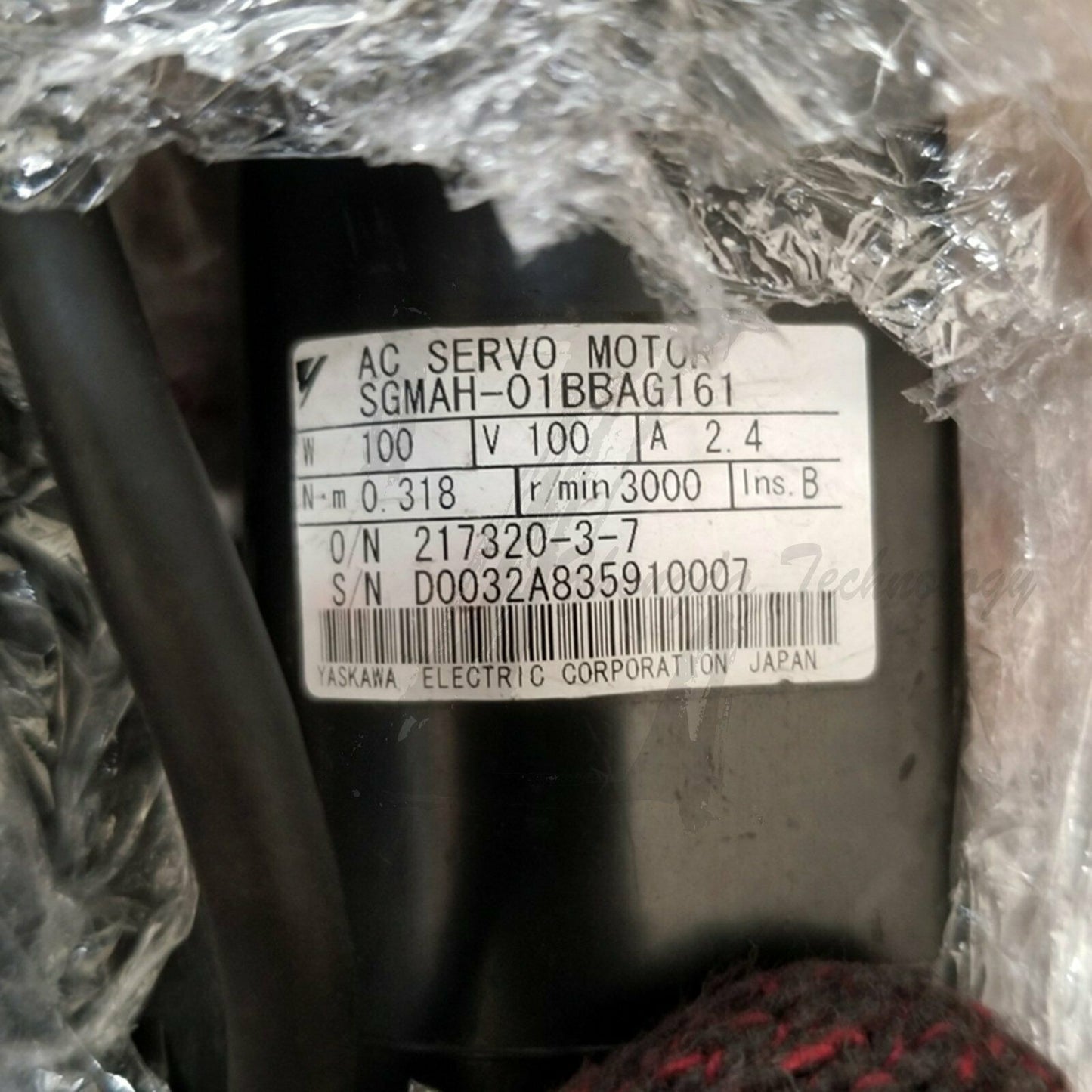 Used Yaskawa servo motor SGMAH-01BBAG161 good - YASKAWA
