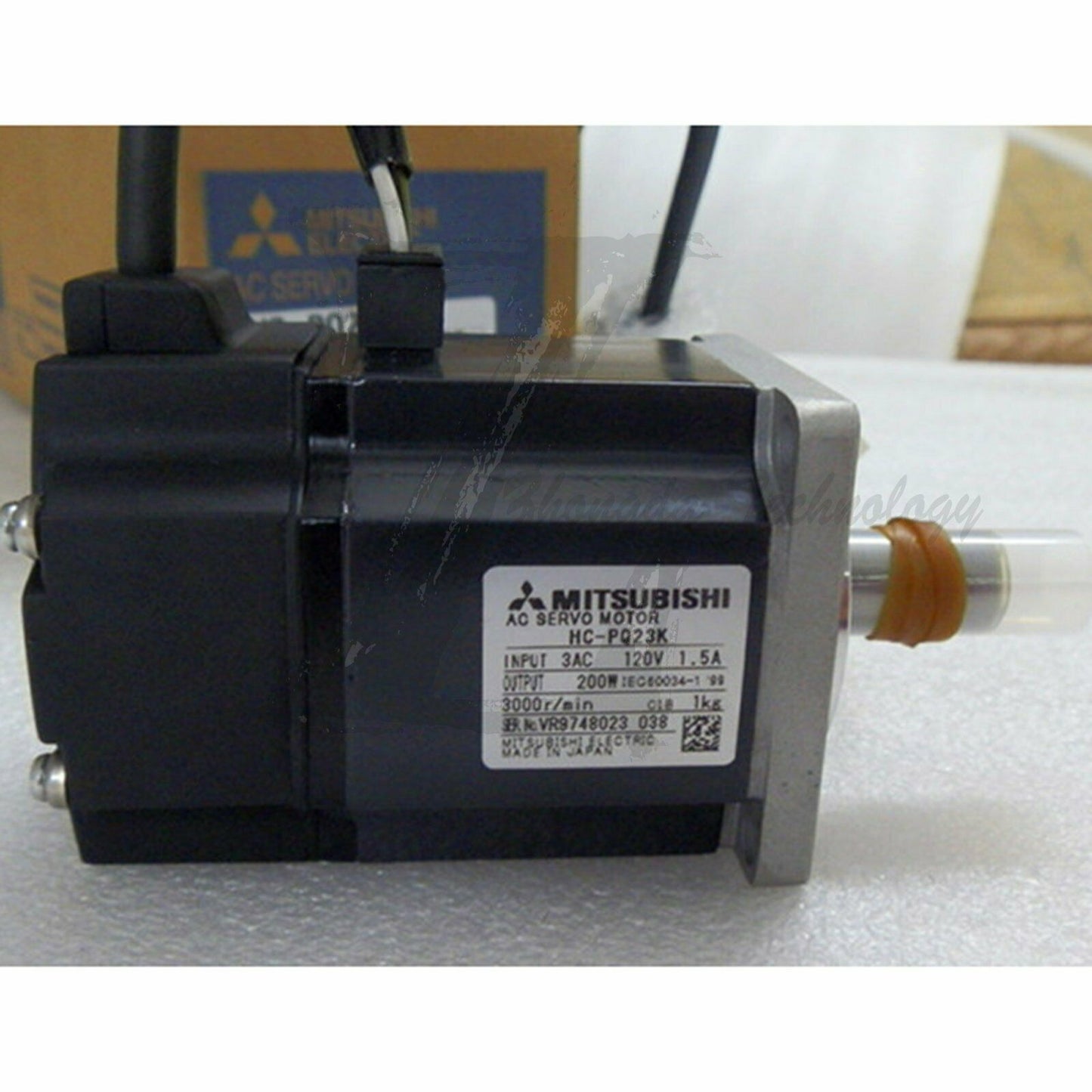 Mitsubishi Servo Motor, 200 W, 120 V, 6 A,3000 rpm HC-PQ23K - MITSUBISHI