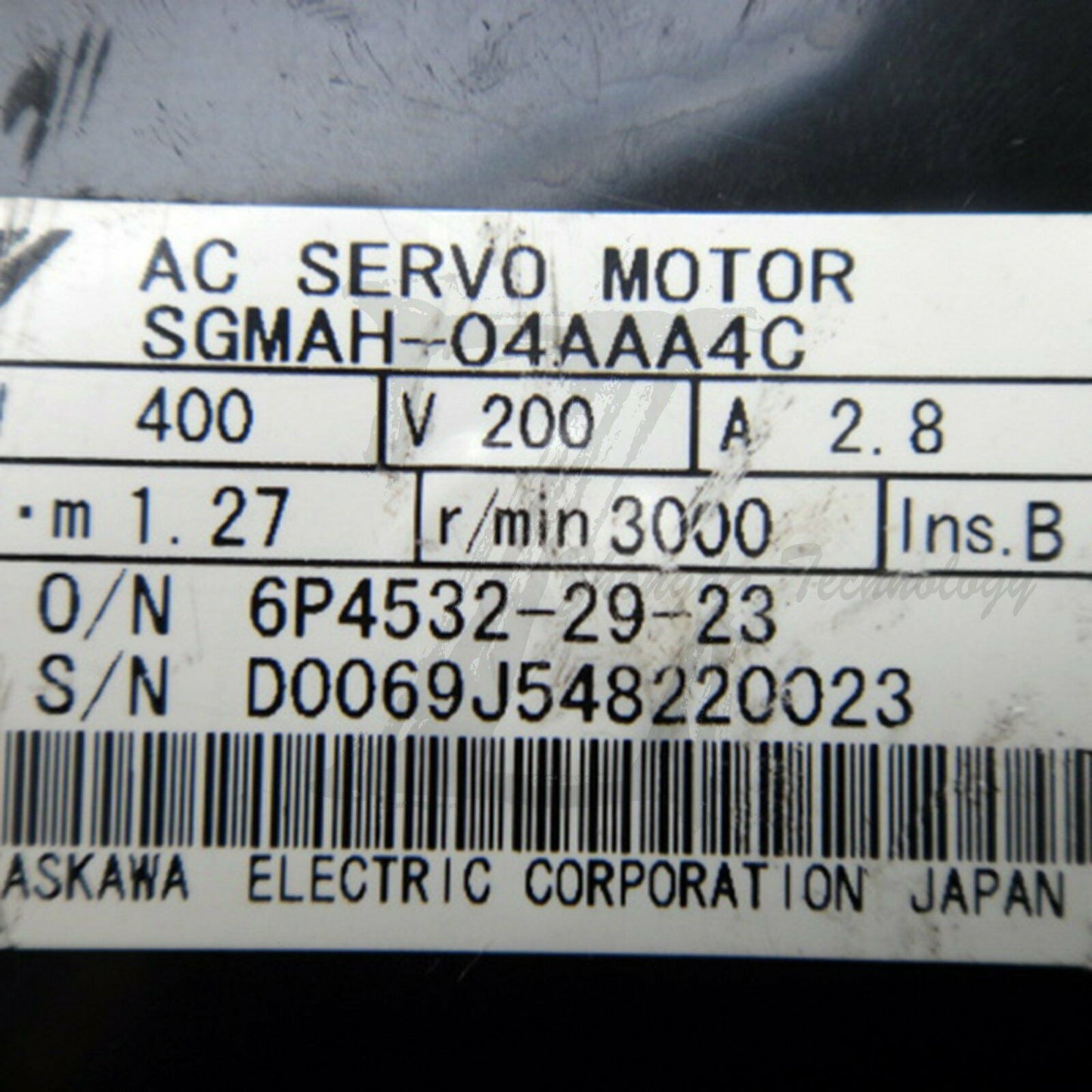 Used Yaskawa Servo Motor SGMAH-04AAA4C good test - YASKAWA