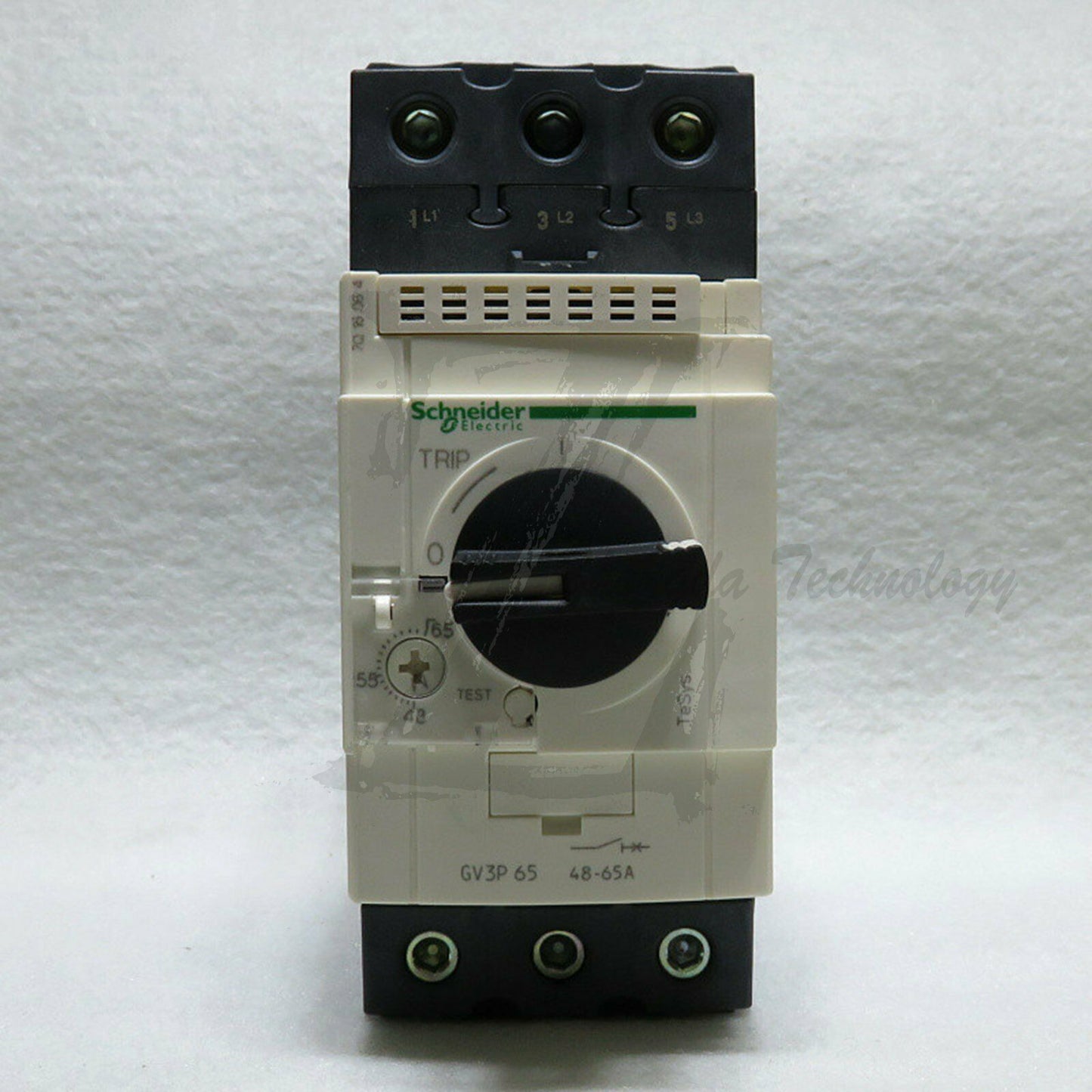 Schneider Thermal Magnetic Motor Circuit Breaker GV3P65 Knob Control 48-65A - SCHNEIDER