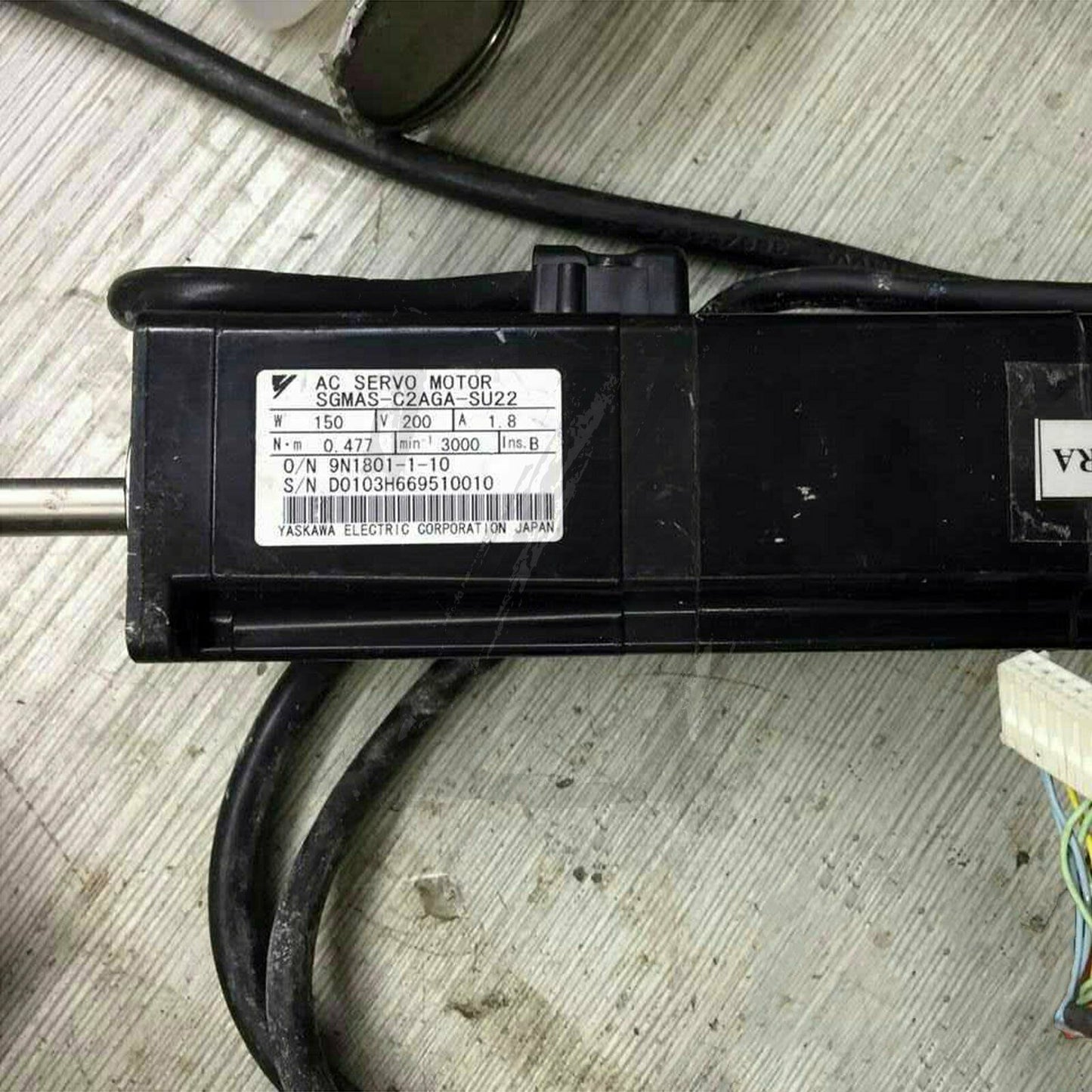 Used Yaskawa 150W Servo Motor SGMAS-C2AGA-SU22 good test - YASKAWA