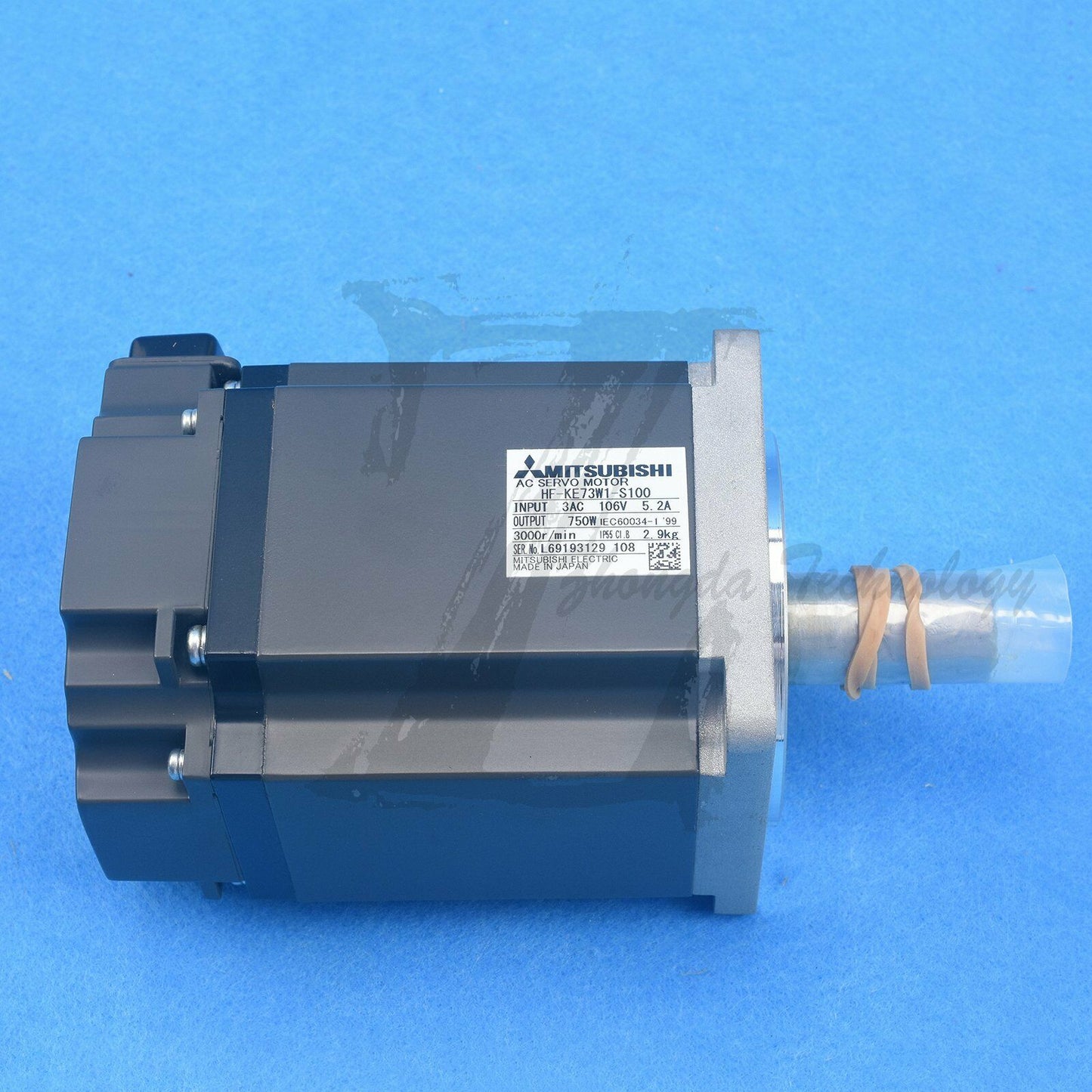 Mitsubishi AC Servo Motor, 750 W, 5.2 A, 3000 rpm, 7.2 Nm, HF-KE73W1-S100 - MITSUBISHI