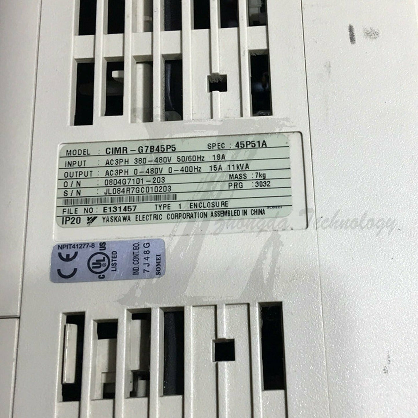 Used Yaskawa Inverter CIMR-G7B45P5 G7 5.5KW 380V - YASKAWA