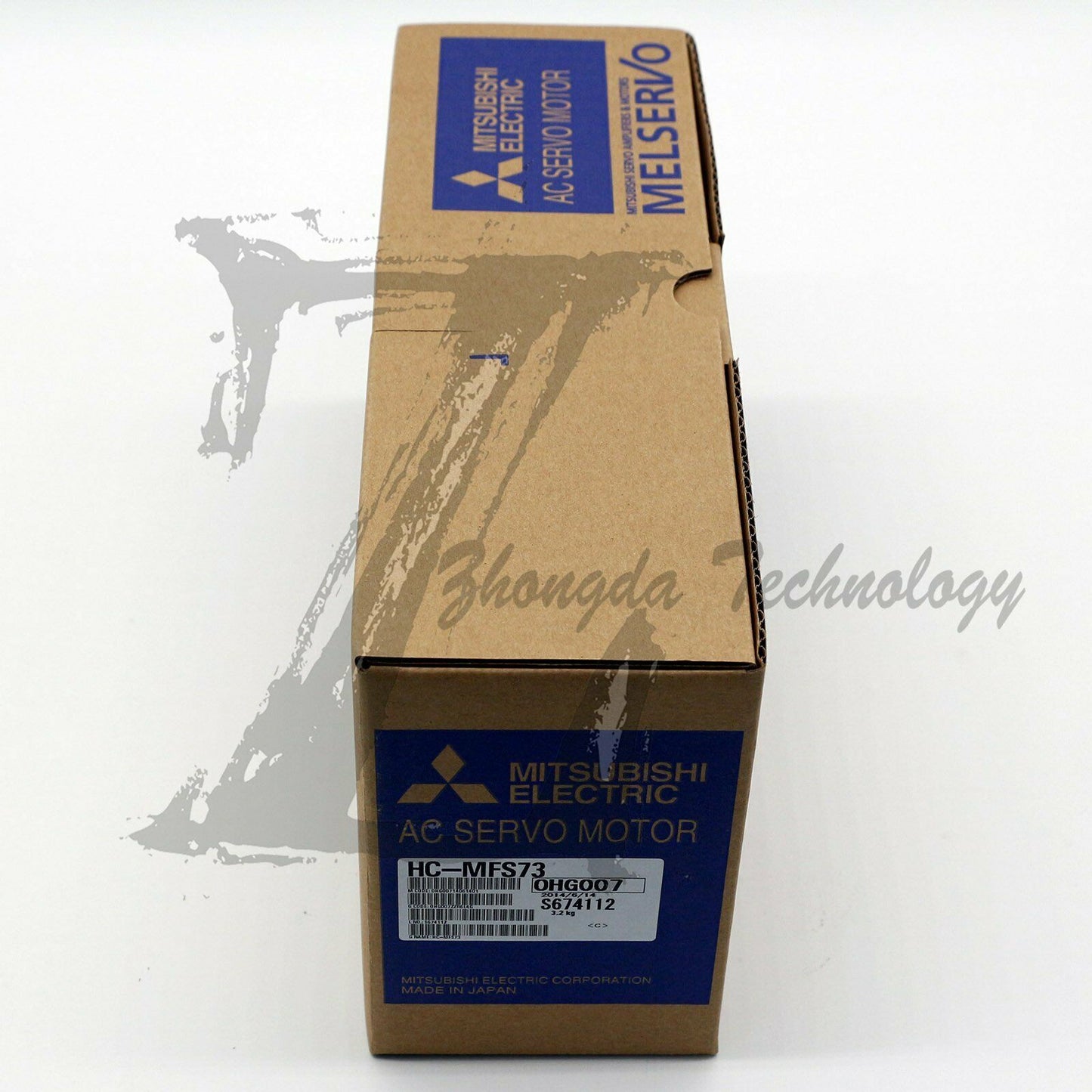 Mitsubishi Servo Motor 0.75 kW 200 V & 400 V 18 A 4500 rpm 2.4 Nm HC-MFS73 - MITSUBISHI