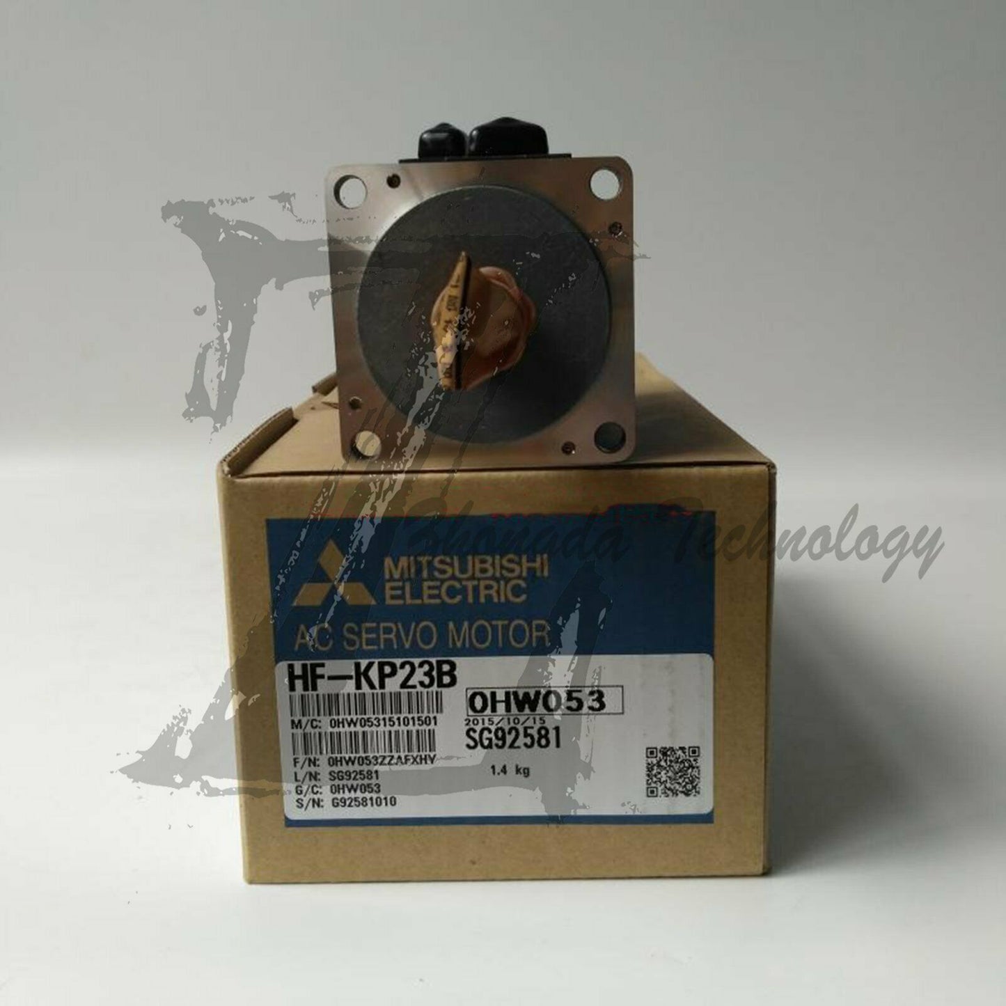 MITSUBISHI 200W Servo motor with brake (0.64Nm continuous, 1.9Nm peak)HF-KP23B - MITSUBISHI
