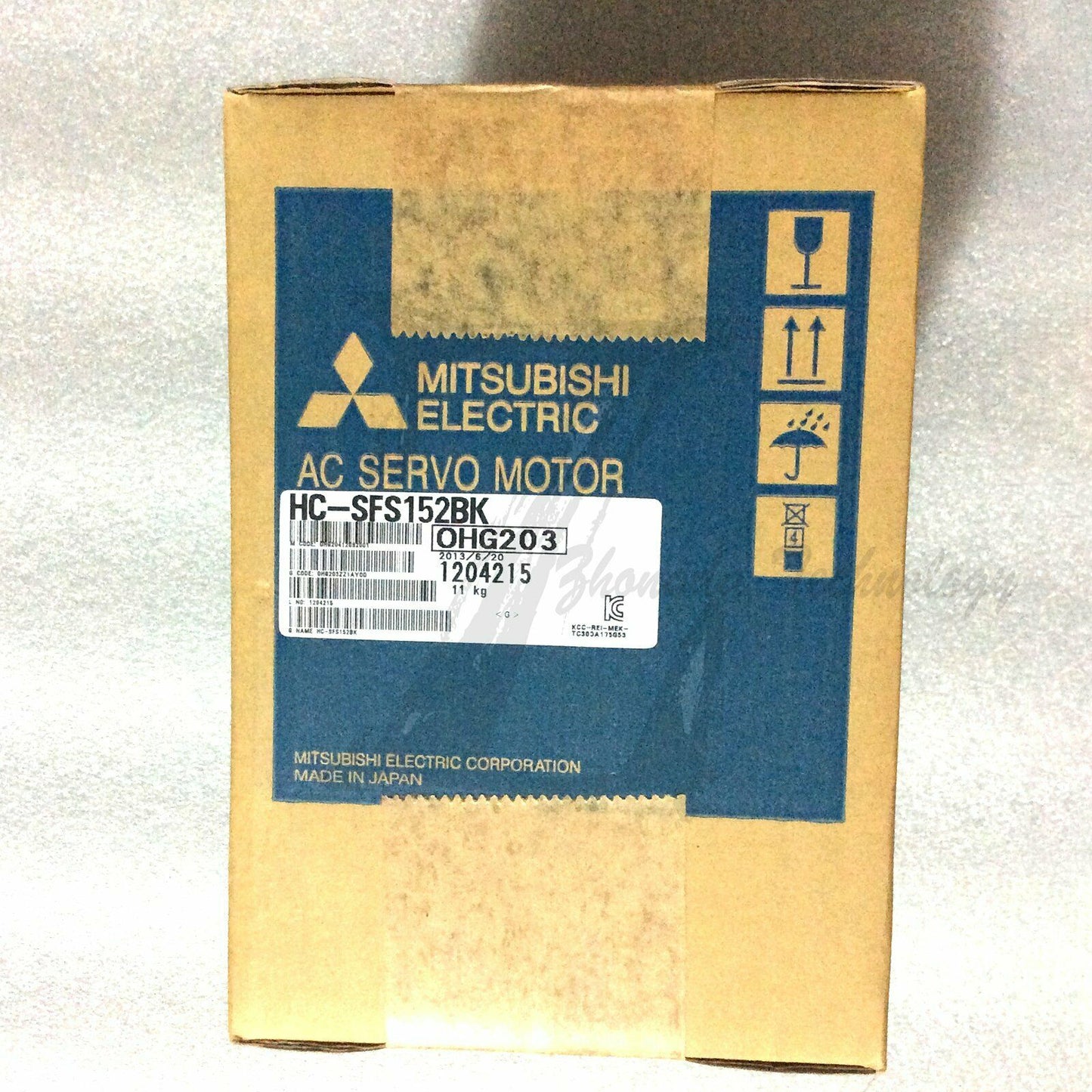 Mitsubishi, Servo Motor, 27 A, 200 V, 1.5 kW, 3000 rpm, HC-SFS152BK - MITSUBISHI