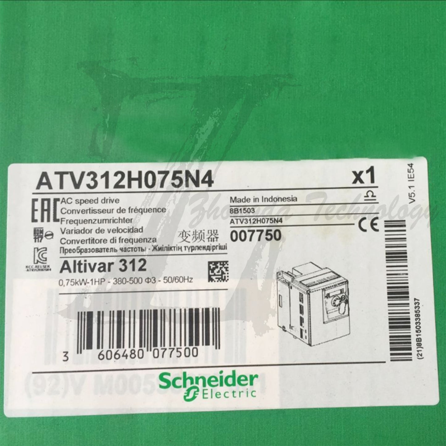 Schneider ATV312H075N4 : ATV312 inverter, three-phase 380-500V input, 0.75KW - SCHNEIDER