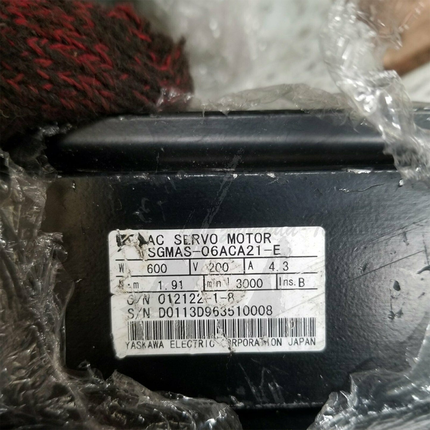 Used Yaskawa servo motor SGMAS-06ACA21-E Tested In Good Condition - YASKAWA