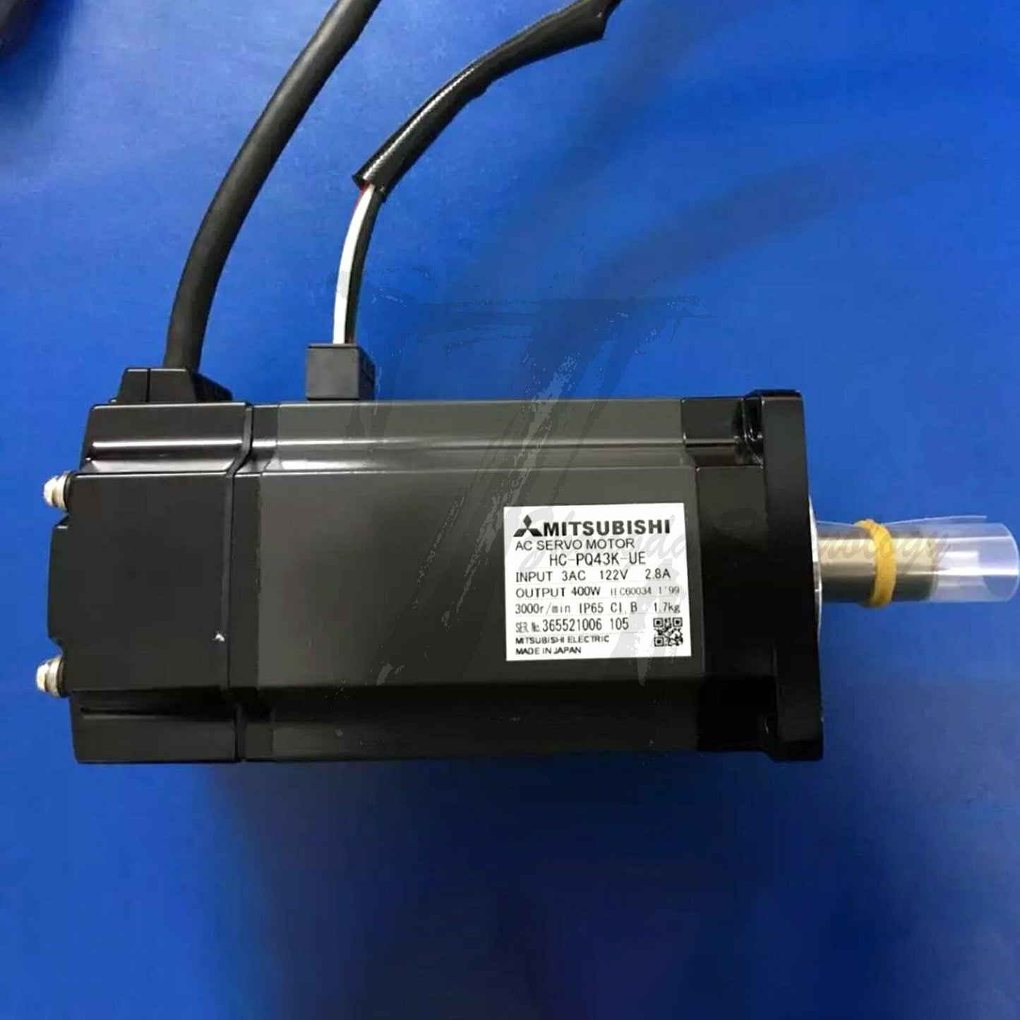 Used Mitsubishi Servo Motor 400 W 200 V ac 6.44 A 4500 rpm 2.92 Nm HC-PQ43K-UE - MITSUBISHI