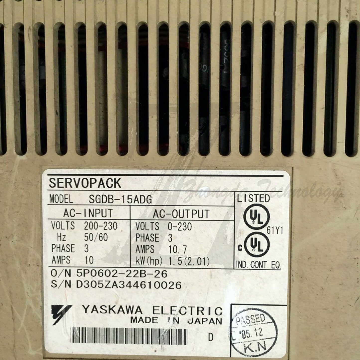 Used Yaskawa SGDB-15ADG SGDB15ADG Servo Drive Tested In Good Condition - YASKAWA