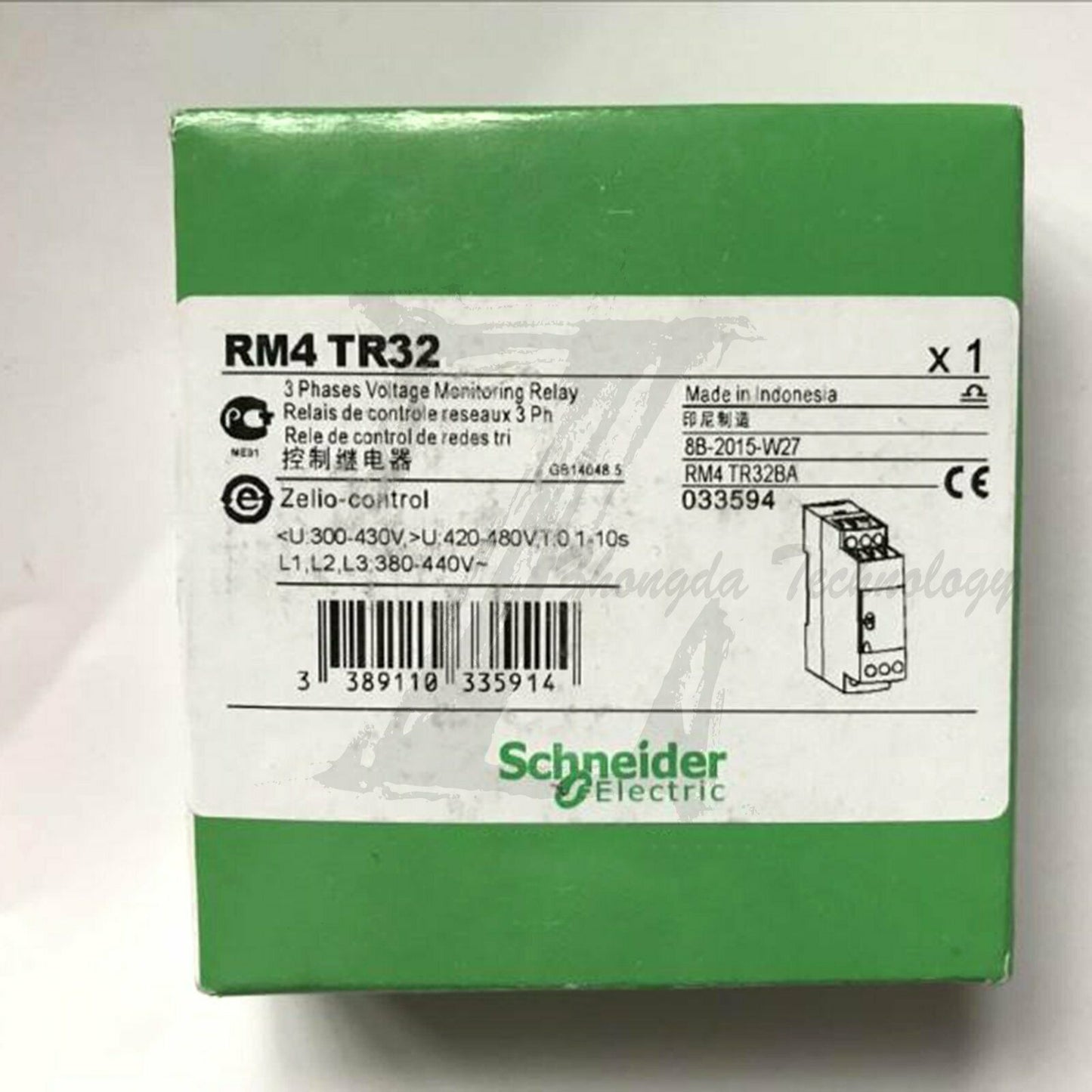 Schneider phase sequence control relay RM4TR32 phase loss overvoltage protector - SCHNEIDER