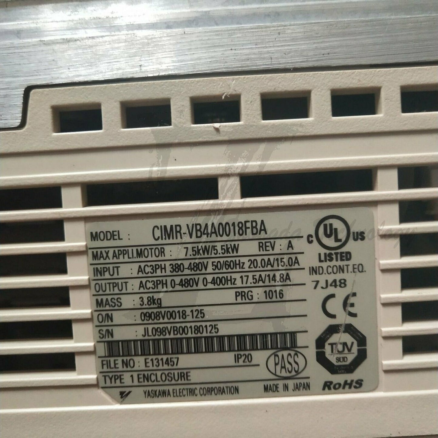 Yaskawa V1000 series inverter CIMR-VB4A0018FBA 5.5/7.5KW 380V - YASKAWA