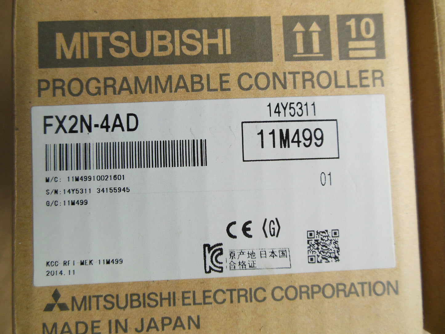 Mitsubishi FX2N-4AD PLC - New In Box - 1PC FX2N4AD - MITSUBISHI