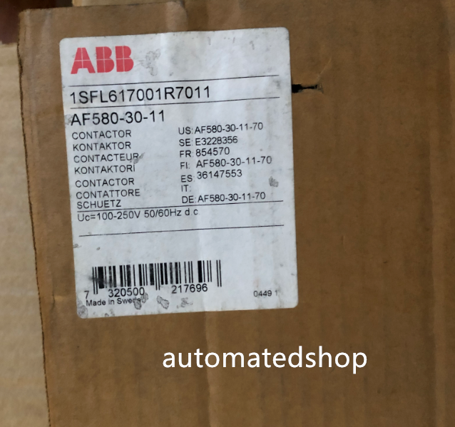 ABB AF580-30-11 Three-Pole AC Contactor - Brand New - ABB