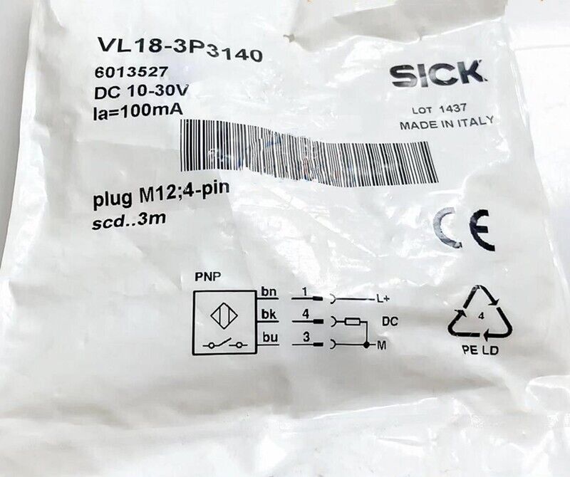 New Sick VL18-3P3140 Photoelectric Sensor for Accurate Detection - SICK