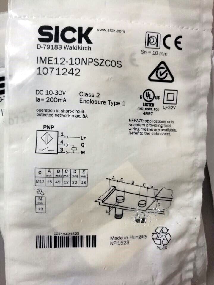 NEW SICK IME12-10NPSZC0S Photoelectric Sensor with Advanced Features - SICK
