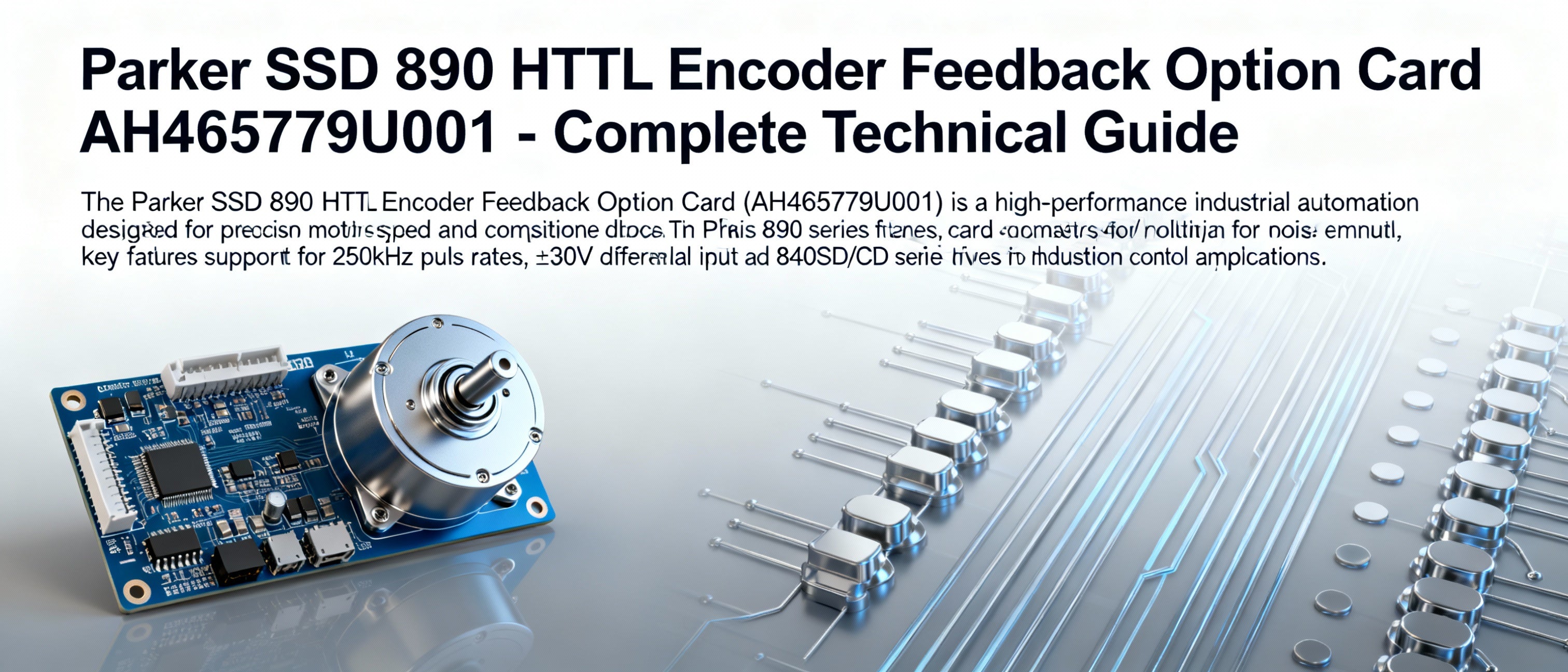 Parker SSD 890 HTTL Encoder Feedback Option Card AH465779U001 - Comple