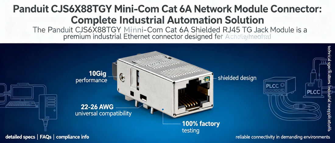 Panduit CJS6X88TGY Mini-Com Cat 6A Network Module Connector: Complete Industrial Automation Solution