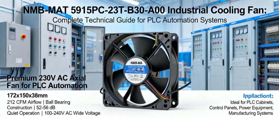 NMB-MAT 5915PC-23T-B30-A00 Industrial Cooling Fan: Complete Technical Guide for PLC Automation Systems