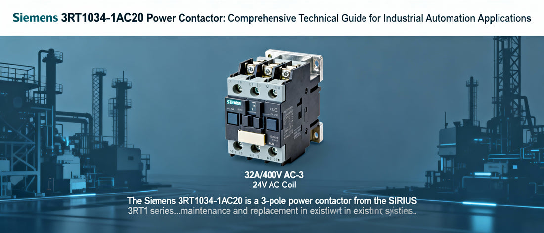 Siemens 3RT1034-1AC20 Power Contactor: Comprehensive Technical Guide for Industrial Automation Applications