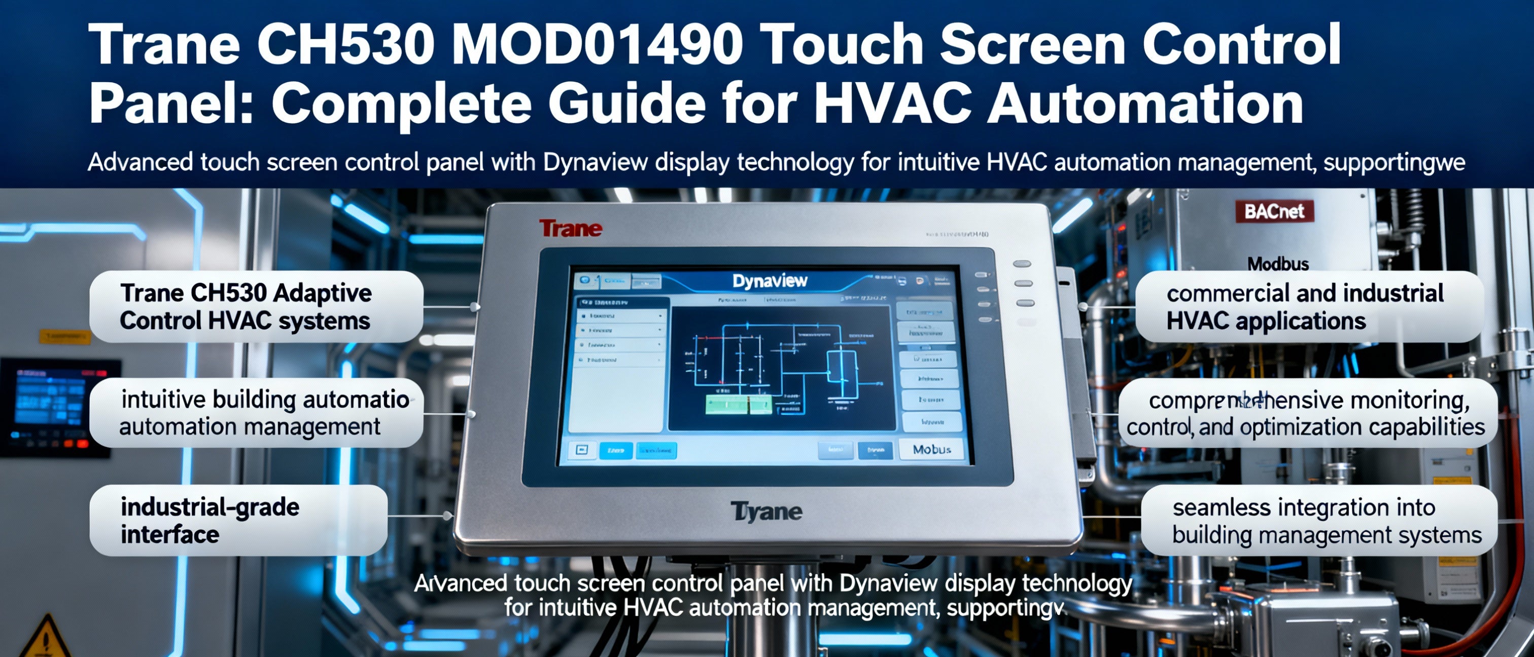 Trane CH530 MOD01490 Touch Screen Control Panel: Complete Guide for HV