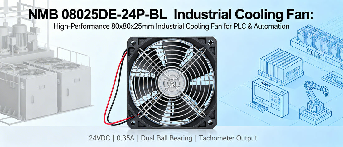 NMB 08025DE-24P-BL Industrial Cooling Fan: Essential Component for PLC and Automation Systems