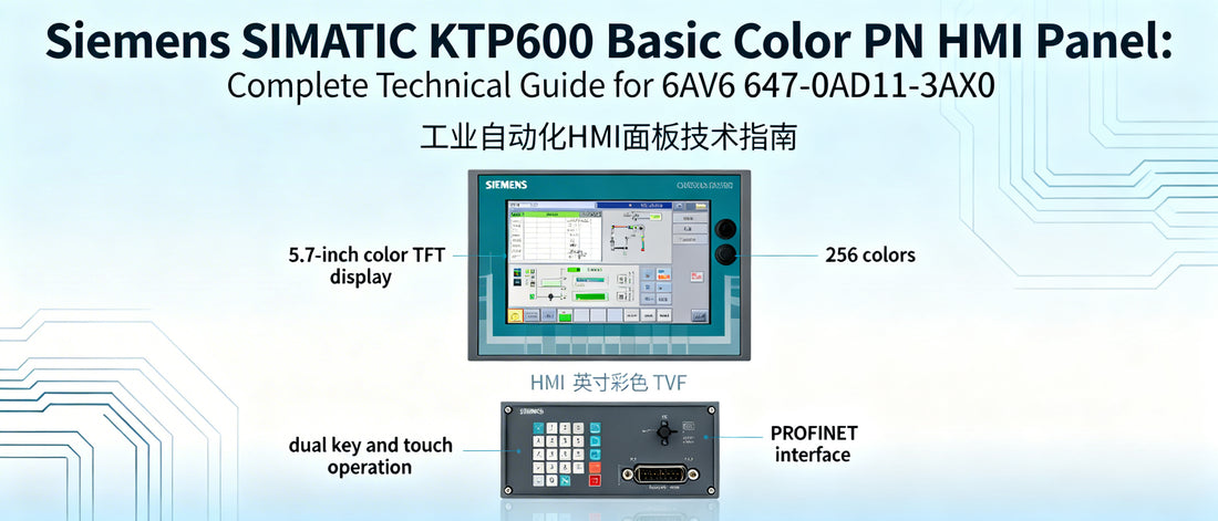 Siemens SIMATIC KTP600 Basic Color PN HMI Panel: Complete Technical Guide for 6AV6 647-0AD11-3AX0
