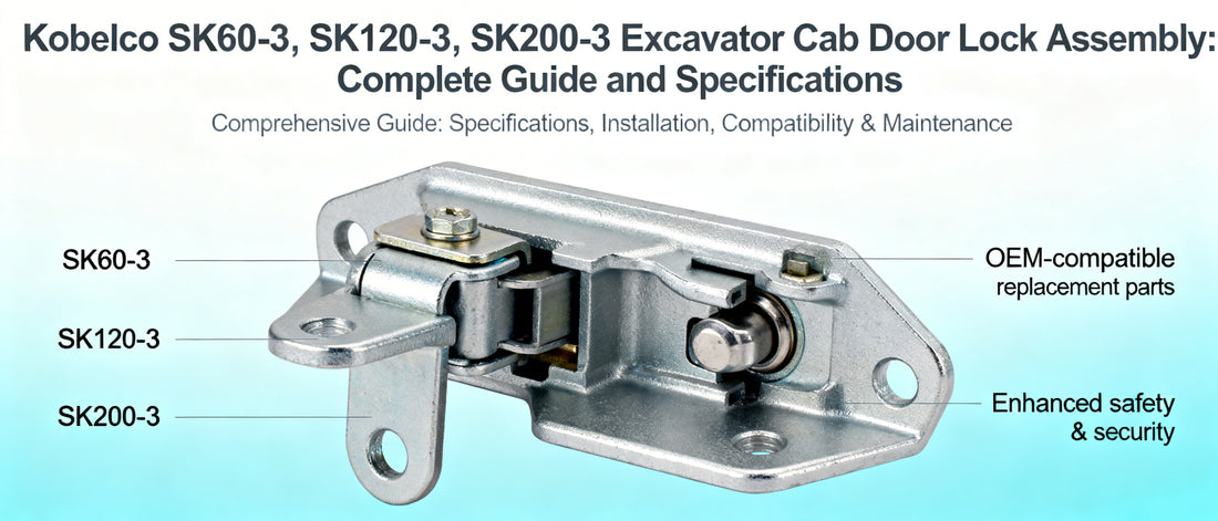 Kobelco SK60-3, SK120-3, SK200-3 Excavator Cab Door Lock Assembly: Complete Guide and Specifications
