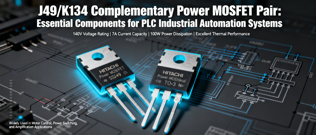 J49/K134 Complementary Power MOSFET Pair: Essential Components for PLC Industrial Automation Systems