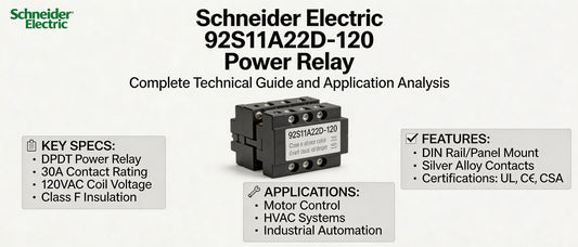 Schneider Electric 92S11A22D-120 Power Relay: Complete Technical Guide and Application Analysis
