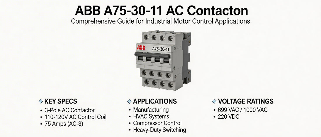 ABB A75-30-11 AC Contactor: Comprehensive Guide for Industrial Motor Control Applications