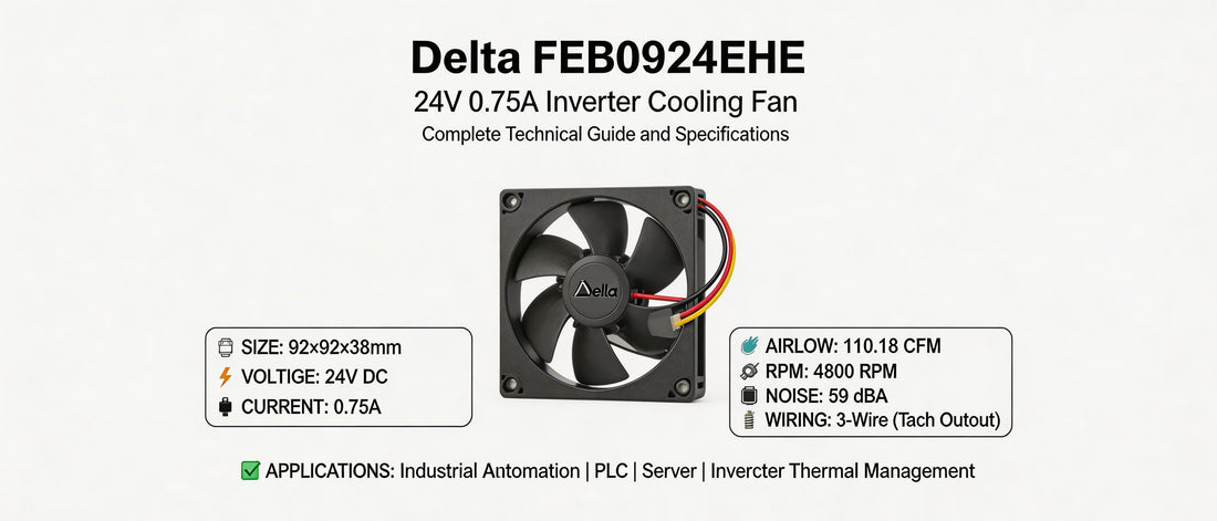 Delta FFB0924EHE 24V 0.75A Inverter Cooling Fan: Complete Technical Guide and Specifications