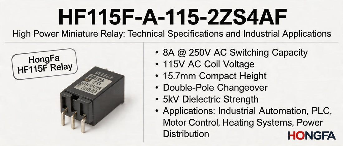 HF115F-A-115-2ZS4AF High Power Miniature Relay: Technical Specifications and Industrial Applications