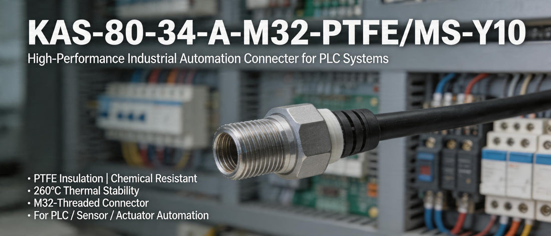 KAS-80-34-A-M32-PTFE/MS-Y10: High-Performance Industrial Automation Connector for PLC Systems